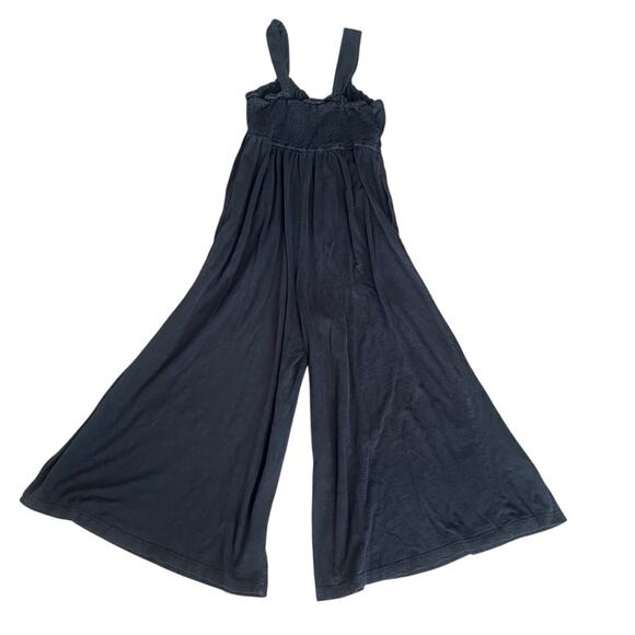 By Anthropologie The Simona Sleeveless Wide Leg Charcoal Gray Romper Jumpsuit XL - Picture 6 of 14